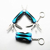 Mini Multi-function folding tools keychain knife pliers screwdriver pocket multi tool keychain